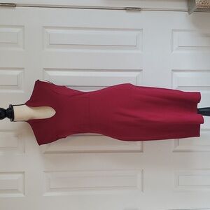 Elegant Burgundy Sleeveless Dress